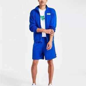 Champion Track Jacket Surf The Web Blue Size Large Attack Reg-Fit Mesh Full-Zip